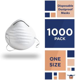 Dust and Particle Face Masks. Pack of 50 Disposable Respirator with Elastic Strap Dust & Filter Safety Masks for Non-Toxic Dust; Pollen; Dander; Sawdu