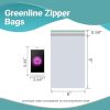 Pack 1000 Greenline Zipper Bags 9 x 12. Seal Top Polyethylene Bags 9x12; Thickness 2 Mil. Resealable Plastic Bags for Packing and Storing. Recyclable