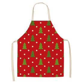 Christmas Style Apron Stain-resistant Sleeveless Apron (Option: Style 1-68to55)