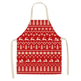 Christmas Style Apron Stain-resistant Sleeveless Apron (Option: Style 16-47to38)