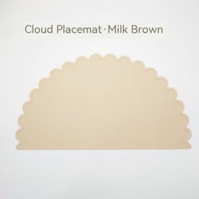 Plastic Placemat Children's Table Waterproof (Option: Milk Tea)