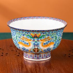 Elk Bone China National Pomegranate Bowl (Option: Huang Jia Blue)