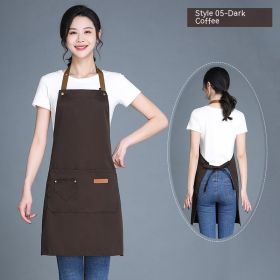 Women's Wear-resistant Stain-resistant Breathable Waterproof Apron (Option: 05 Waterproof Dark Coffee)