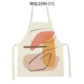 Simple Fabric Apron Kitchen Antifouling Work Clothes (Option: WQL2290 11-47 38cm)