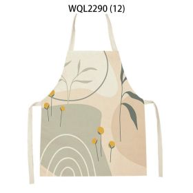 Simple Fabric Apron Kitchen Antifouling Work Clothes (Option: WQL2290 12-68 55cm)