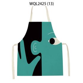 Simple Fabric Apron Kitchen Antifouling Work Clothes (Option: WQL2425 13-47 38cm)