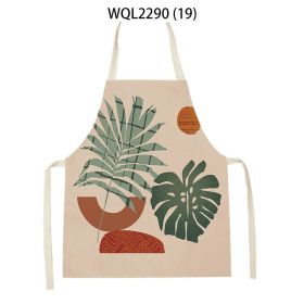 Simple Fabric Apron Kitchen Antifouling Work Clothes (Option: WQL2290 19-68 55cm)