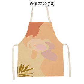 Simple Fabric Apron Kitchen Antifouling Work Clothes (Option: WQL2290 18-68 55cm)