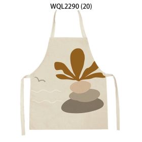 Simple Fabric Apron Kitchen Antifouling Work Clothes (Option: WQL2290 20-47 38cm)