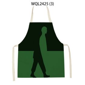 Simple Fabric Apron Kitchen Antifouling Work Clothes (Option: WQL2425 3-68 55cm)