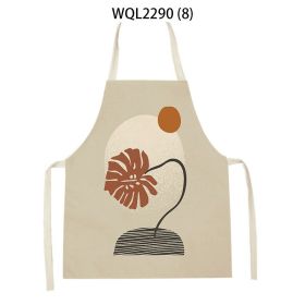 Simple Fabric Apron Kitchen Antifouling Work Clothes (Option: WQL2290 8-47 38cm)