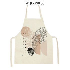 Simple Fabric Apron Kitchen Antifouling Work Clothes (Option: WQL2290 9-47 38cm)