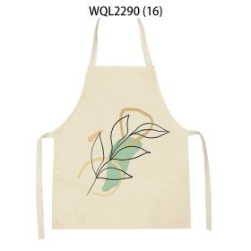 Simple Fabric Apron Kitchen Antifouling Work Clothes (Option: WQL2290 16-47 38cm)