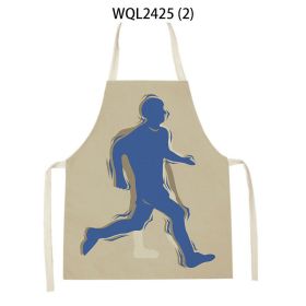 Simple Fabric Apron Kitchen Antifouling Work Clothes (Option: WQL2425 2-68 55cm)