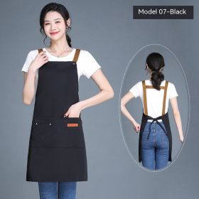 Women's Wear-resistant Stain-resistant Breathable Waterproof Apron (Option: 07 Waterproof Black)